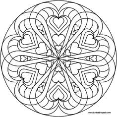 236x236 Heart Mandala To Color Mandala Coloring, Mandala And Adult Coloring