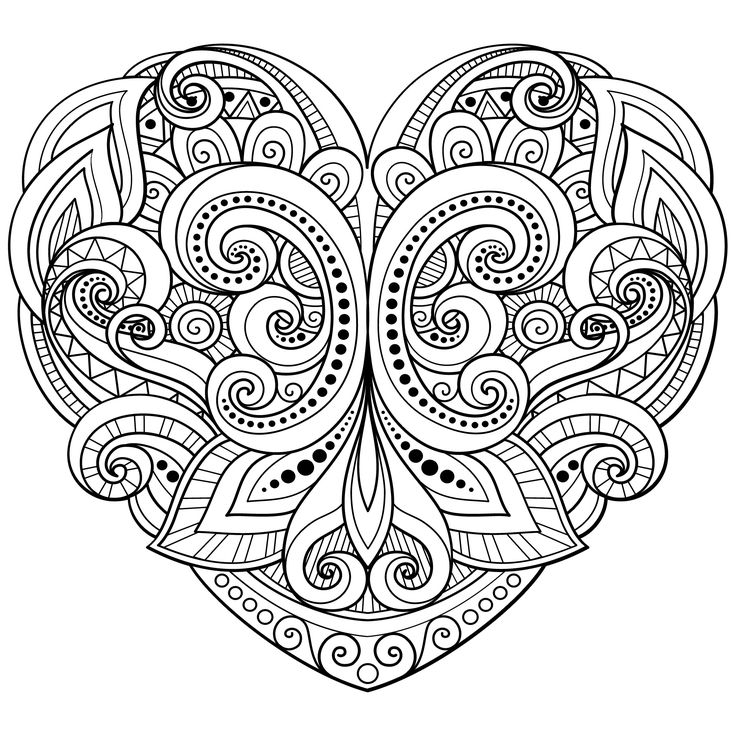 736x736 Heart Colour In Best Heart Coloring Pages Ideas