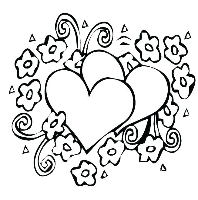 653x657 Printable Hearts To Color Printable Heart Coloring Pages Adults