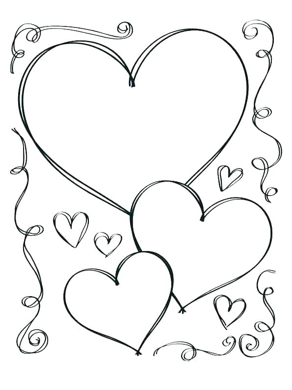 595x794 Free Heart Coloring Pages Printable Valentines Day Coloring Pages