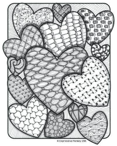 400x497 Heart Coloring Page Heart Shape Coloring Pages Colouring Pages