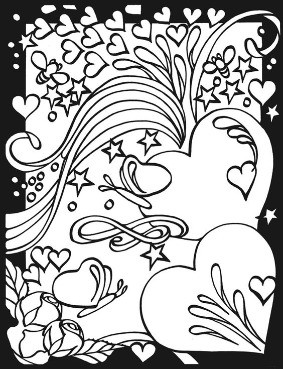 564x735 Heart Coloring Pages Teenagers Heart Coloring Pages