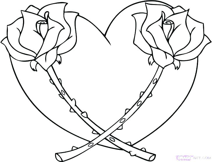 728x558 Heart Coloring Pages Printable Heart Coloring Pages To Print Out