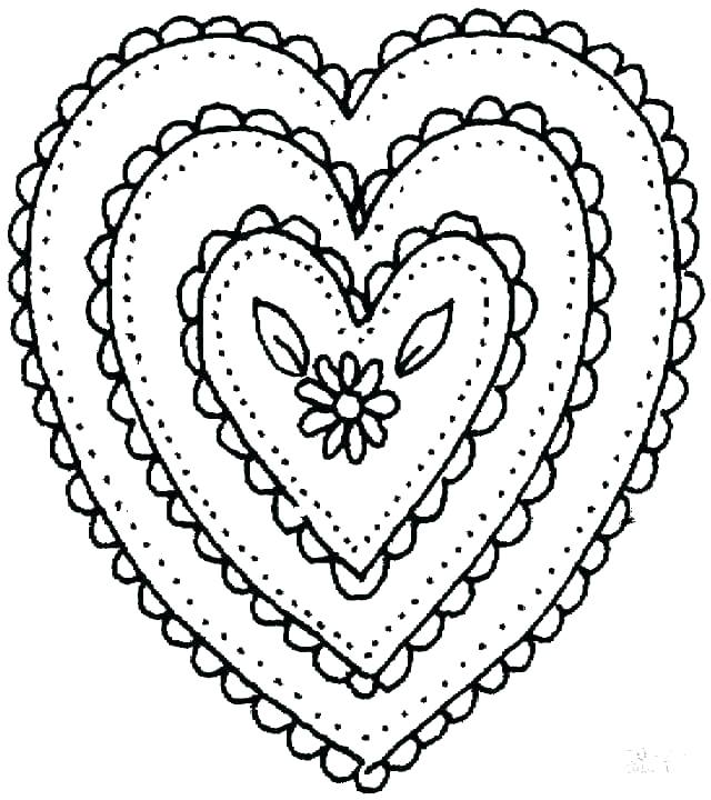 640x720 Heart Print Out Coloring Pages Heart Coloring Pages To Print Out
