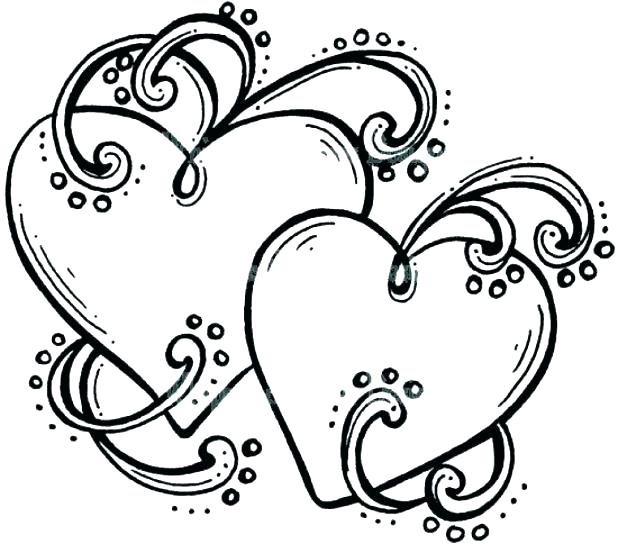 618x544 Hearts With Wings Coloring Pages Heart With Wings Coloring Pages
