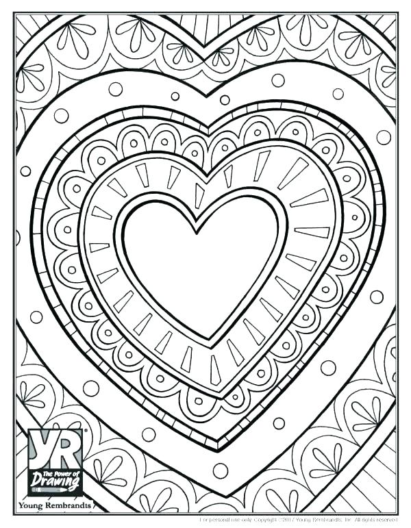 600x771 Printable Heart Coloring Pages Heart Design Coloring Pages Heart