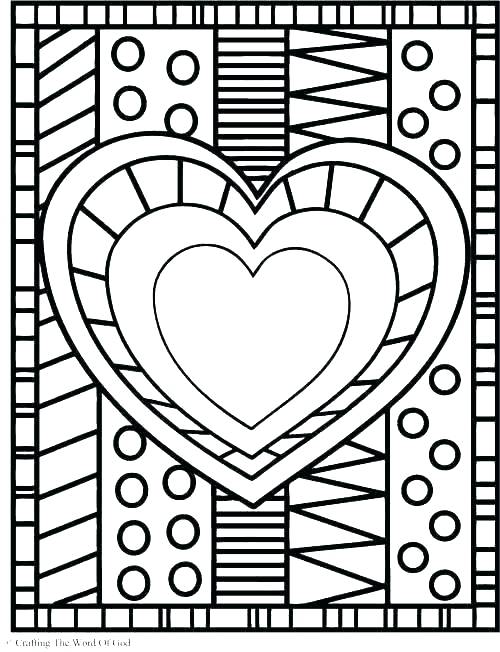 500x652 Coloring Heart Design Coloring Pages Free Printable Of Heart