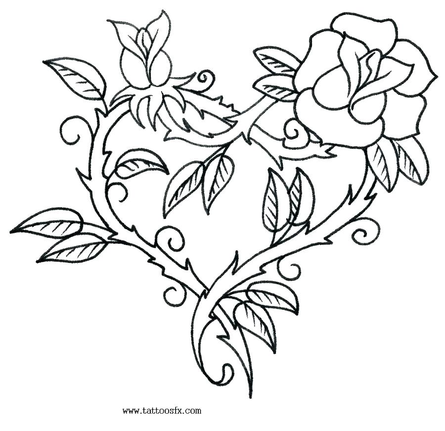 900x872 Hearts And Flowers Coloring Pages Coloring Pages Collection