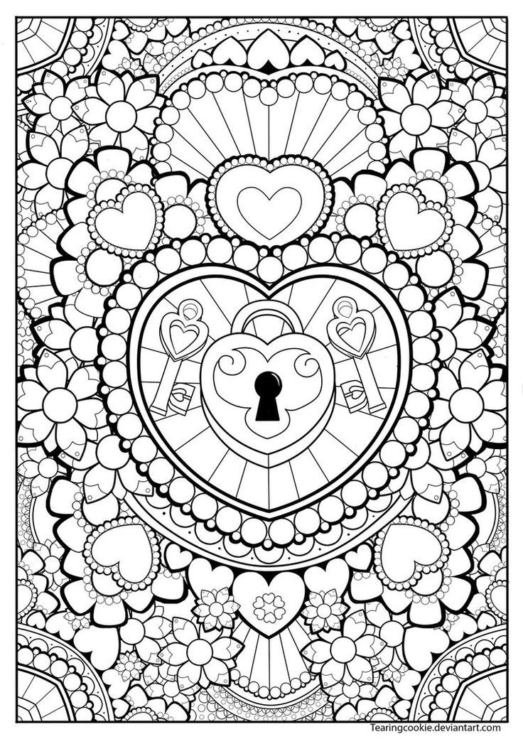 736x1040 Heart Locket Coloring Pages