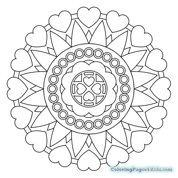 600x600 Heart Mandala Coloring Pages Coloring Pages For Kids