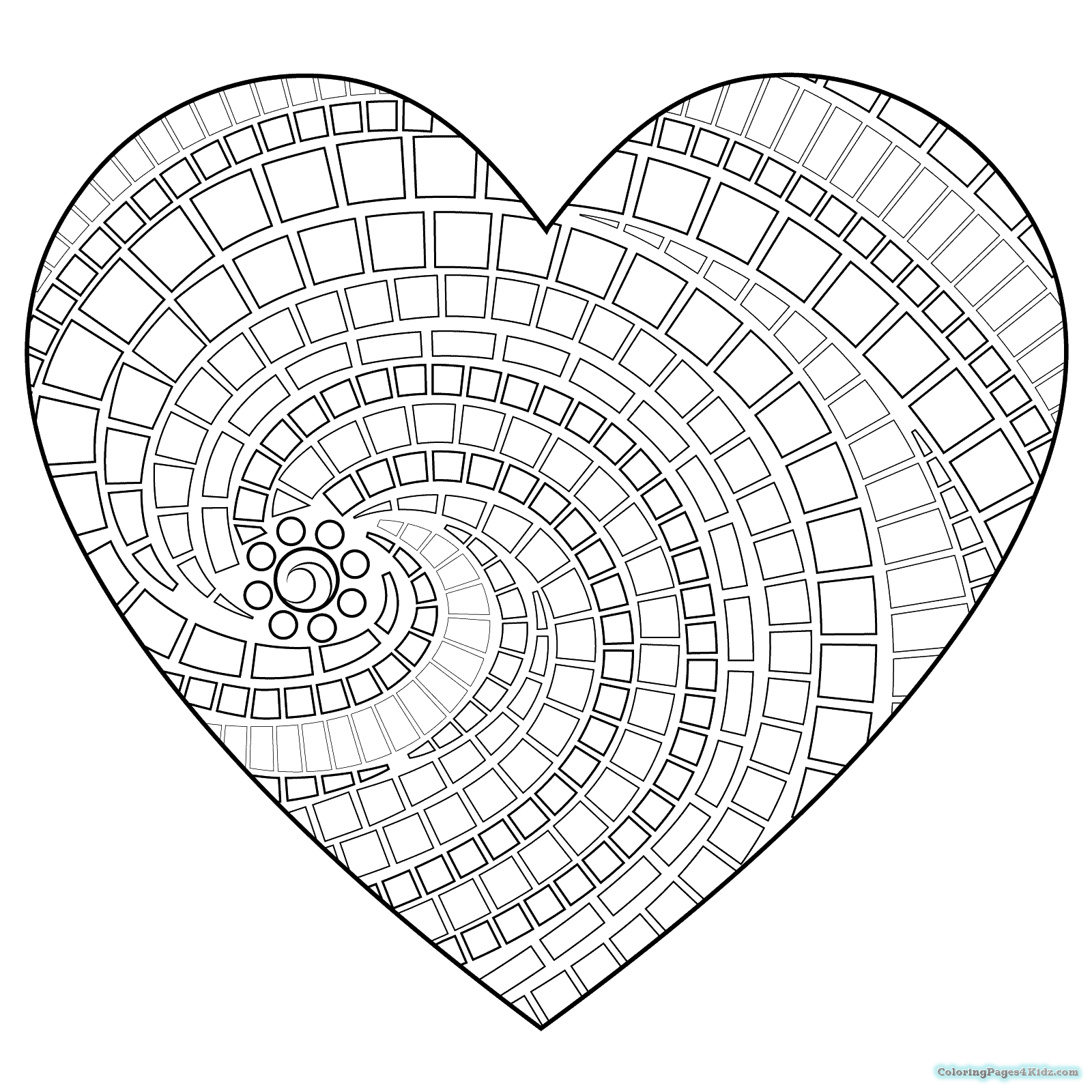 1600x1600 Heart Mandala Coloring Pages Coloring Pages For Kids