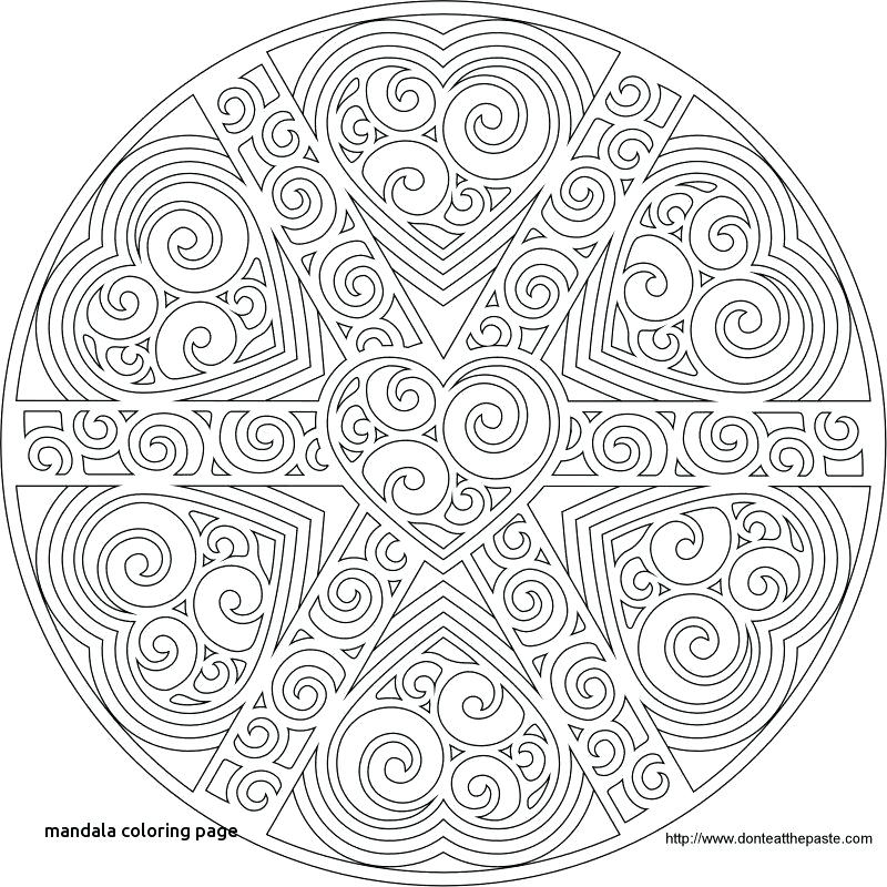 800x800 Heart Mandala Coloring Pages Swirled Heart Mandala To Print