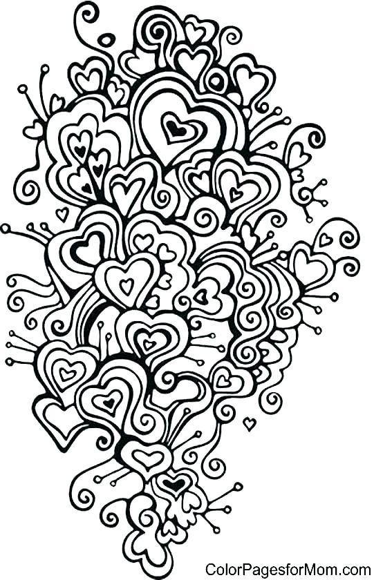 541x840 New Coloring Page Of A Heart Heart Mandala Coloring Pages Color
