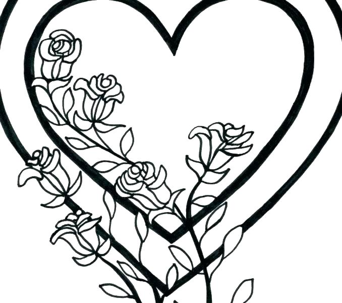 678x600 Hearts Printable Coloring Pages Heart Print Out Coloring Pages