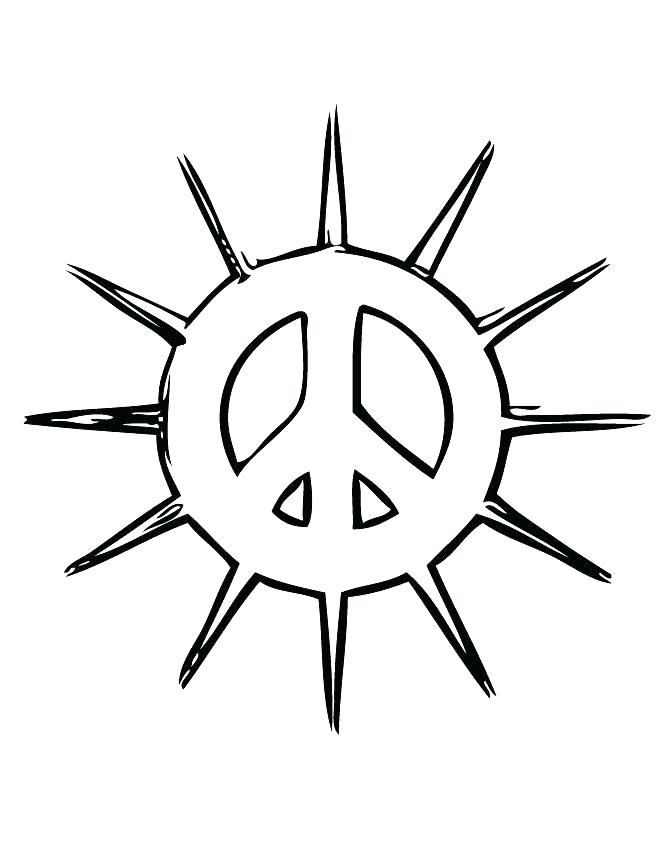670x867 Peace Sign Coloring Page Peace Sign Coloring Page Peace Sign