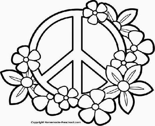 512x416 Peace Sign Coloring Pages Draw Coloring Pages Mandalas
