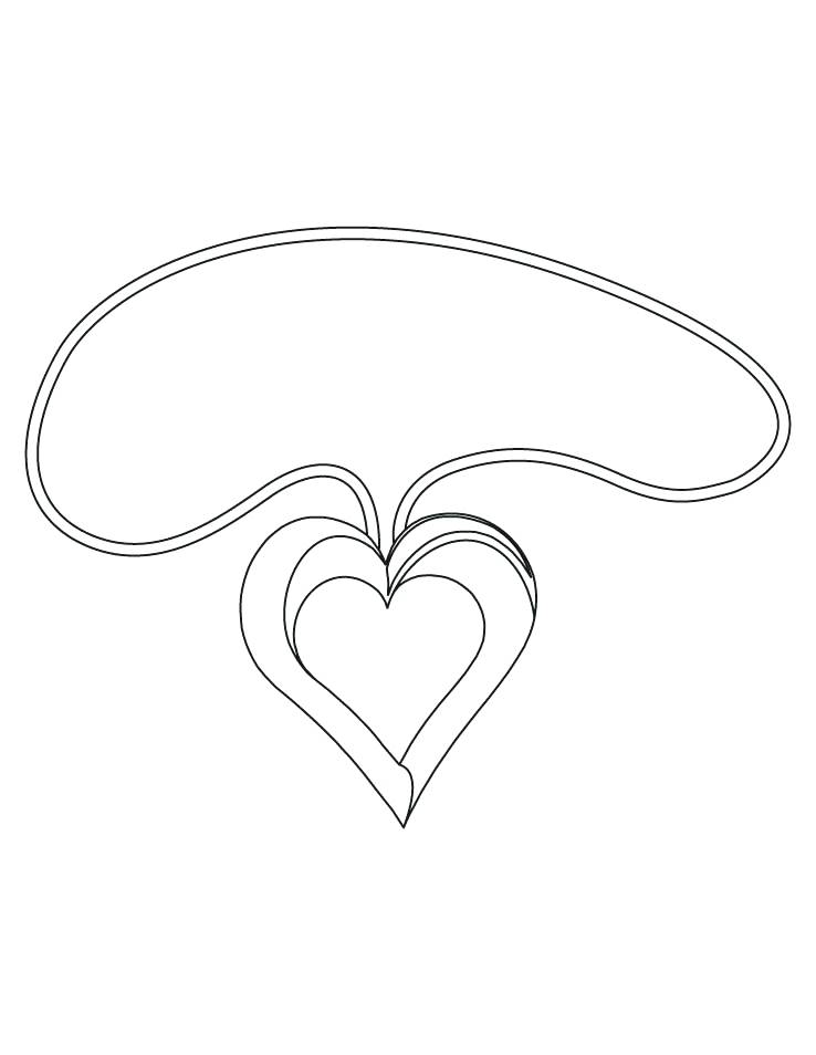 738x954 Heart Shape Coloring Page Heart Shaped Pendant Coloring Pages