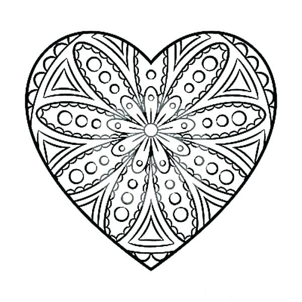 600x600 Free Heart Shape Coloring Pages Hearts Coloring Page Coloring