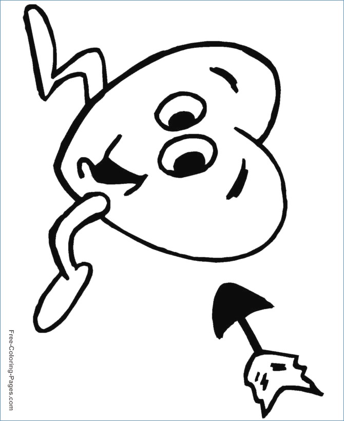 670x820 Cupid Arrow Through The Heart Valentine Coloring Pages