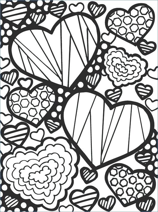 530x710 Heart Withrrow Coloring Pages Best Valentine S Day Images