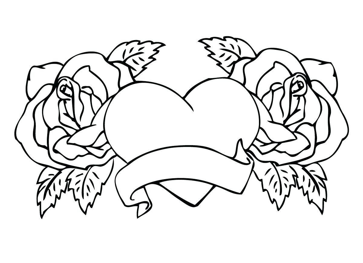 1200x872 Heart With Wings Coloring Page Pages Hearts