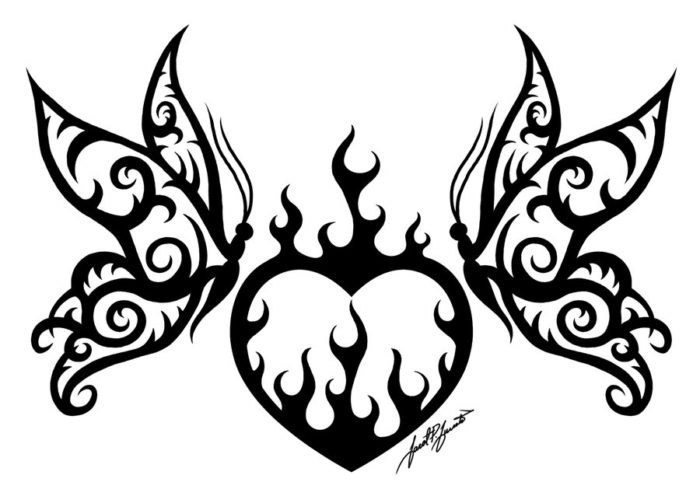 700x482 Heart With Wings Coloring Pages Tribal