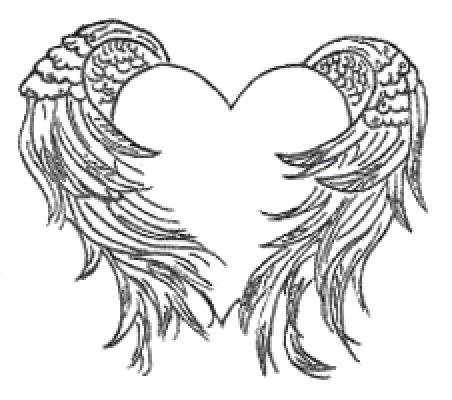 452x400 Hearts With Wings Coloring Pages Feminine Angel Wing Tattoo