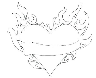 400x326 Hearts With Wings Coloring Pages Heart Coloring Page Heart