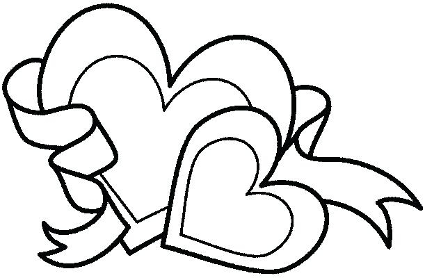 611x400 Nice Coloring Pages Of Hearts And Stars Frieze