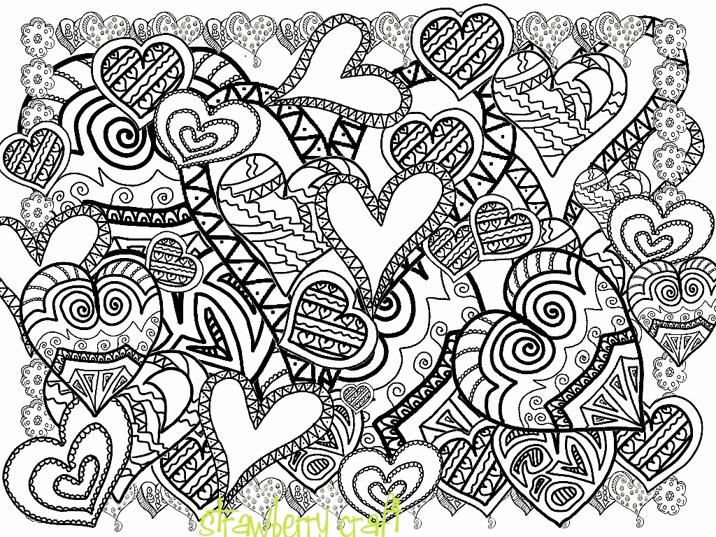 1024x768 Easter Coloring Pages For Adults Unique Zentangle Inspired Hearts