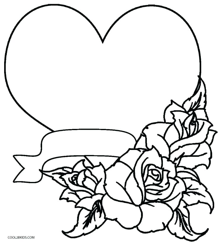 745x820 Printable Heart Coloring Pages Adults Cool Hearts And Roses