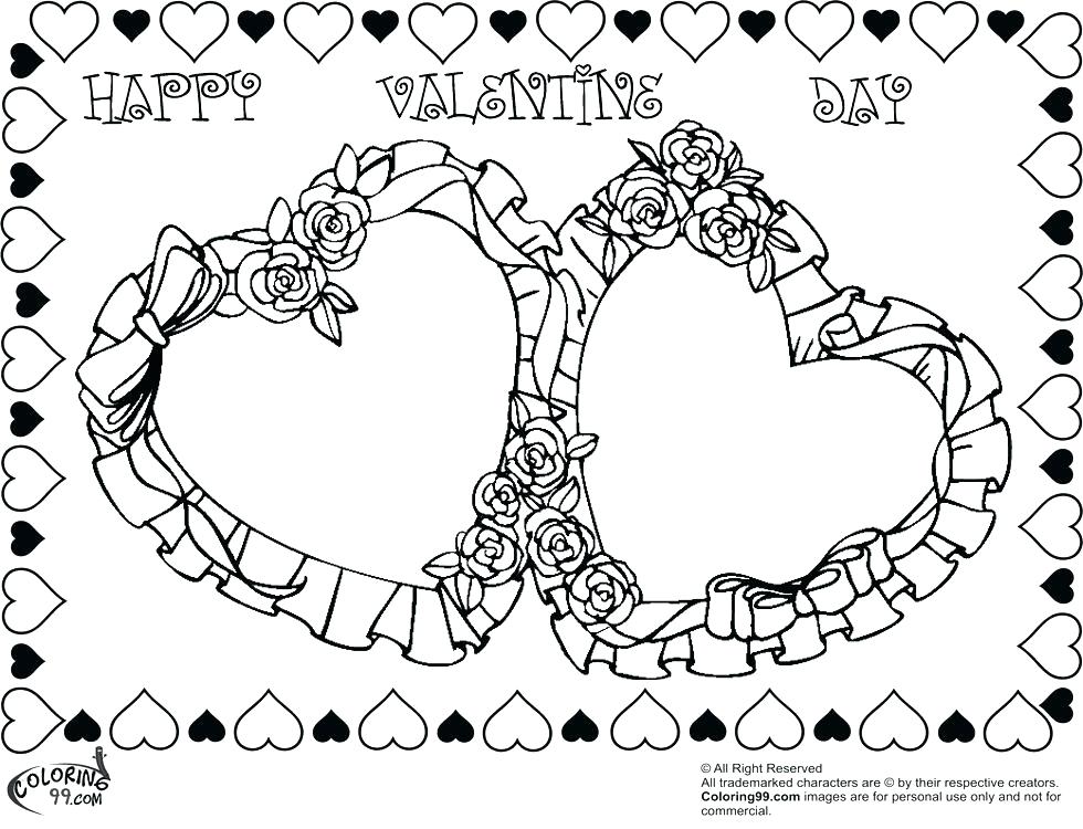 980x750 Valentines Hearts Coloring Pages Stunning Design Coloring Page