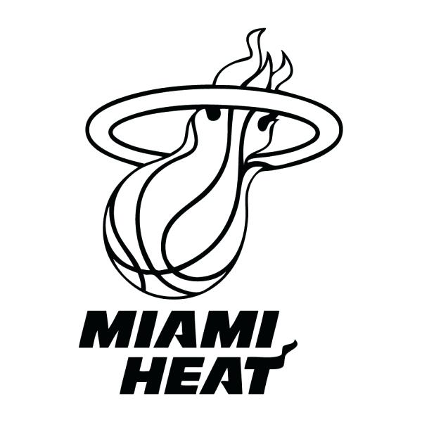 600x600 Heat Coloring Pages Heat Road To A Three Peat Miami Logo Coloring