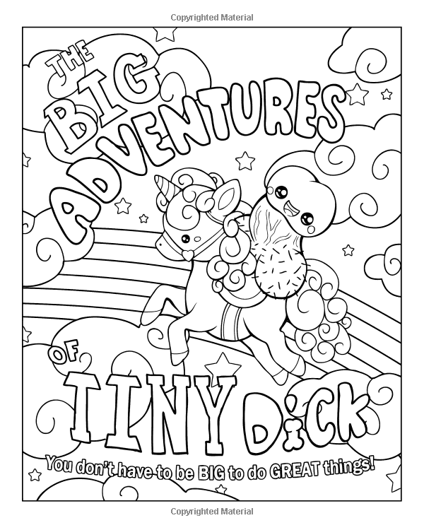 600x750 The Big Adventures Of Tiny Dick Adult Coloring Book