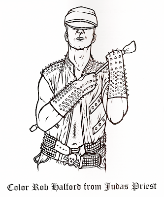 333x400 Bang Your Head Or I'll Rip It Off! Heavy Metal Coloring Book