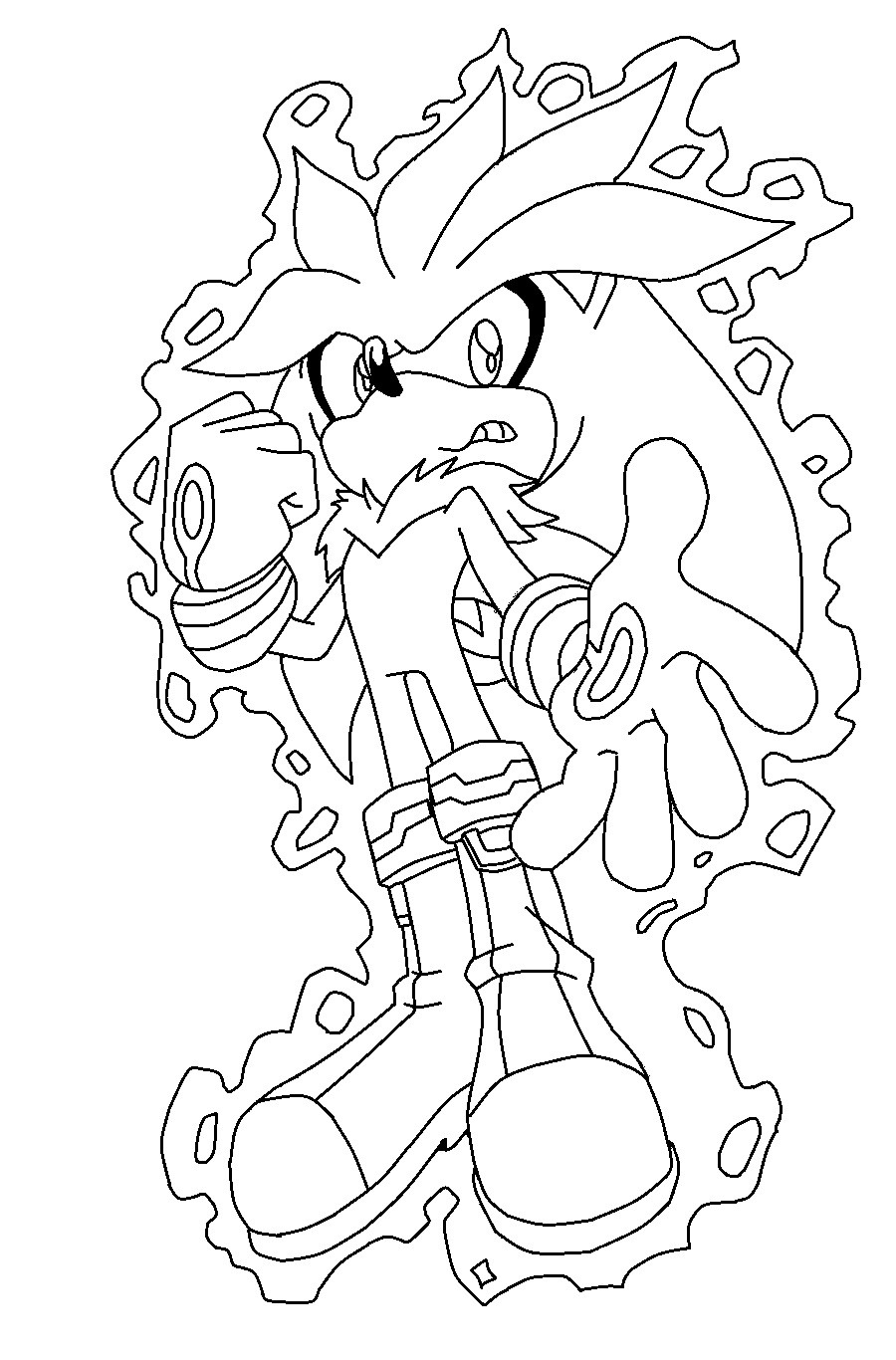 900x1366 Hedgie The Hedgehog Coloring Pages Super Silver Throughout