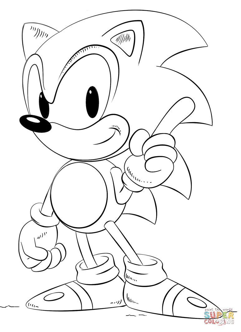 773x1063 Sonic Coloring Page With The Hedgehog