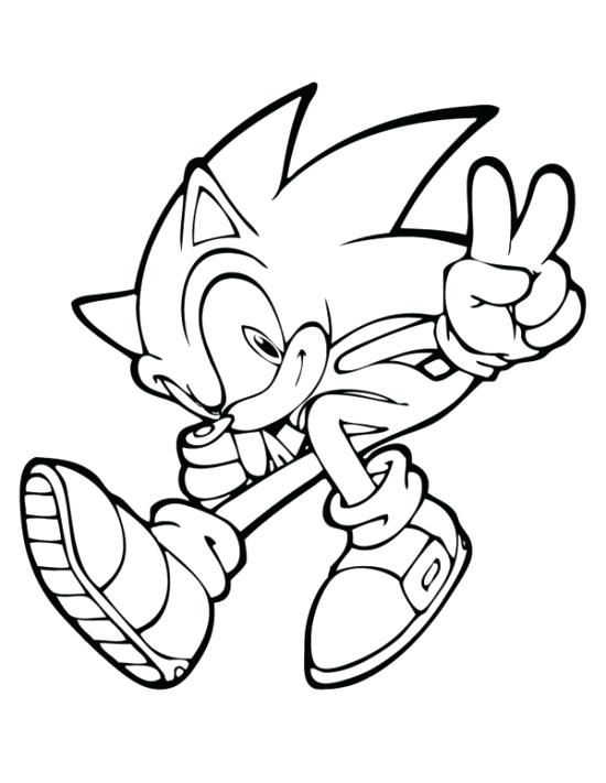 550x711 Sonic Coloring Pages Online Sonic The Hedgehog Jumping Coloring