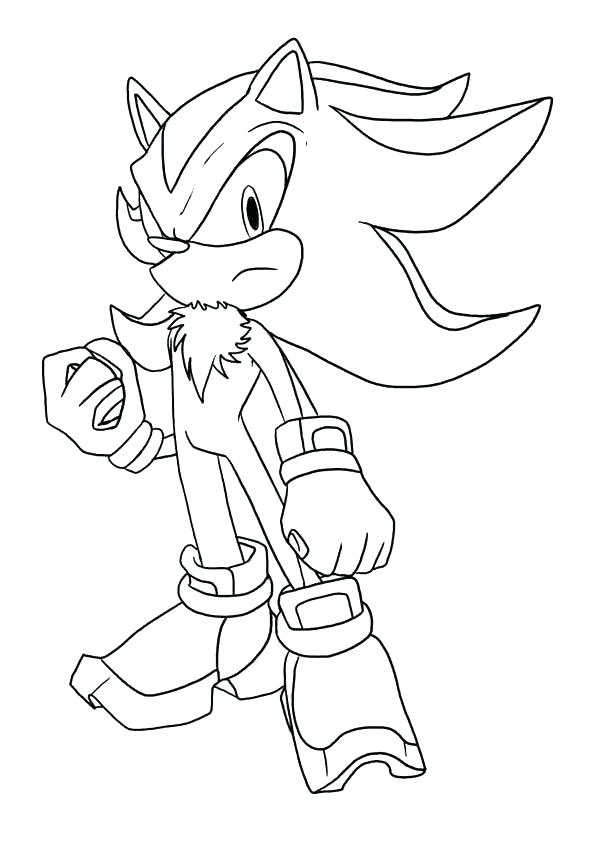 595x842 Shadow The Hedgehog Coloring Pages Sonic The Hedgehog Coloring