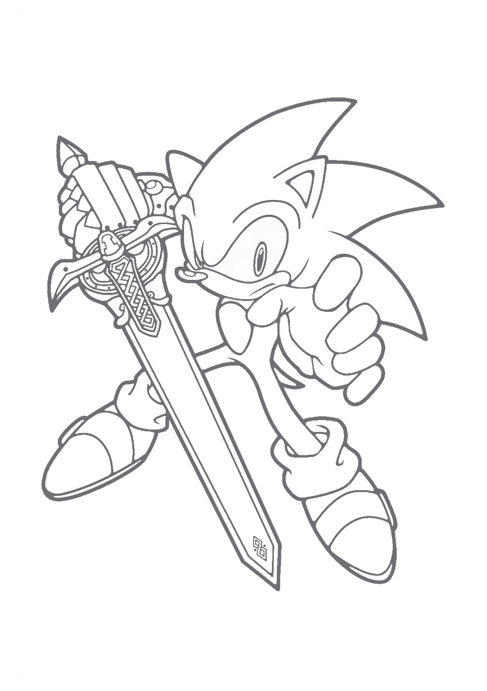 987x1400 Sonic The Hedgehog Coloring Pages
