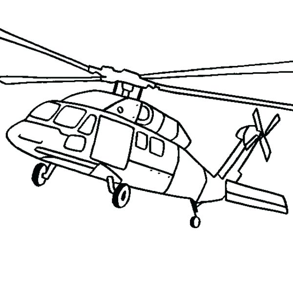 600x600 Helicopter Coloring Pages