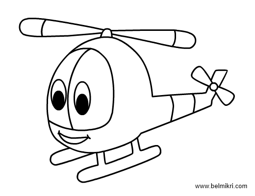 520x400 Helicopter Coloring Pages