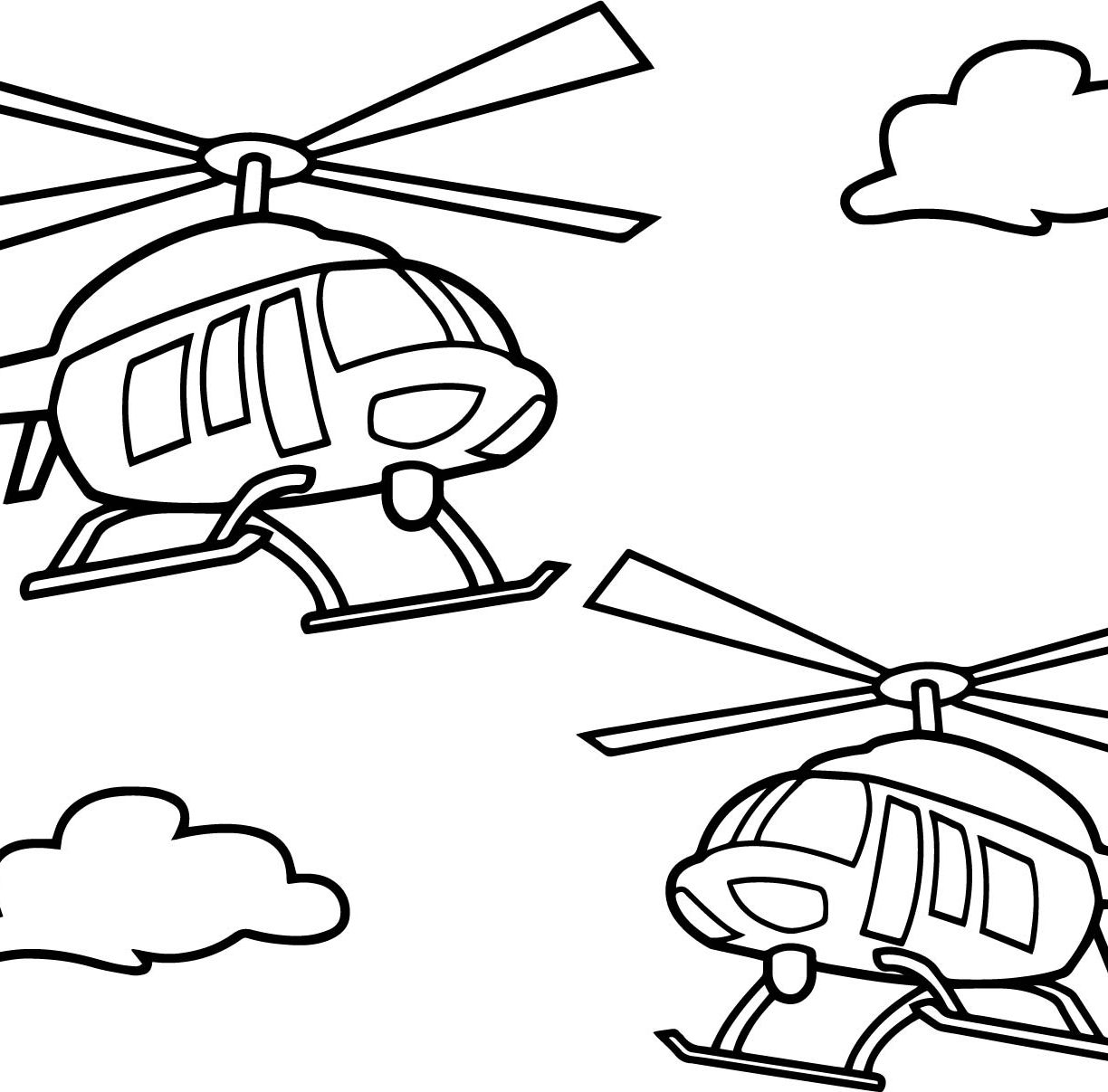 1224x1207 Helicopter Coloring Pages Boys Free Printable Best For Kids Print