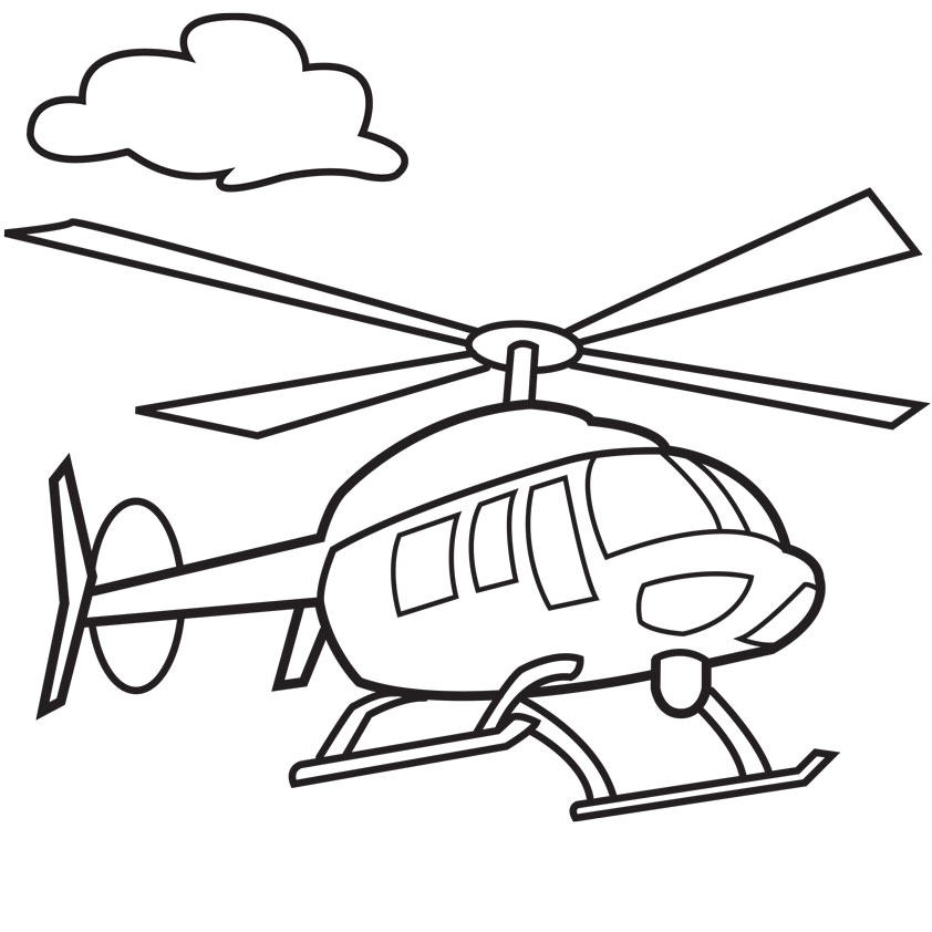 842x842 Helicopter Coloring Pages