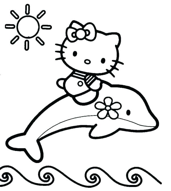 600x668 Cool Hello Kitty Coloring Page Color Pages Free Cute Summer
