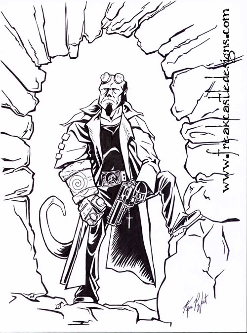 500x675 Hellboy Coloring Pages Hellboy Digital Webbing Forums Coloring