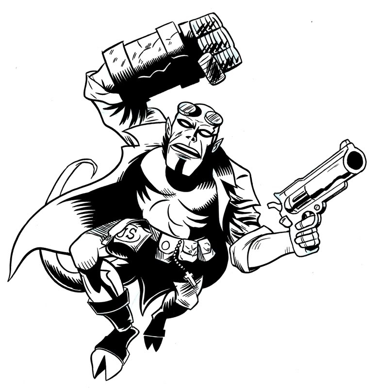 773x800 Hellboy Coloring Pages Coloring Page Zone