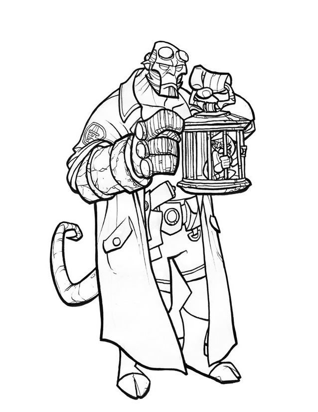 638x825 Hellboy Coloring Pages Hellboy Superheroes Printable Coloring