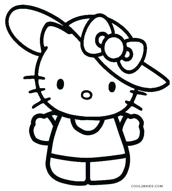 586x650 Hello Coloring Pages Hello Kitty Printouts Kids Coloring