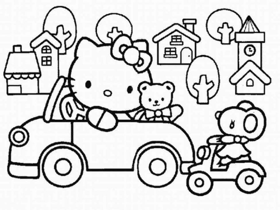 900x674 Hello Kitty Coloring Pages